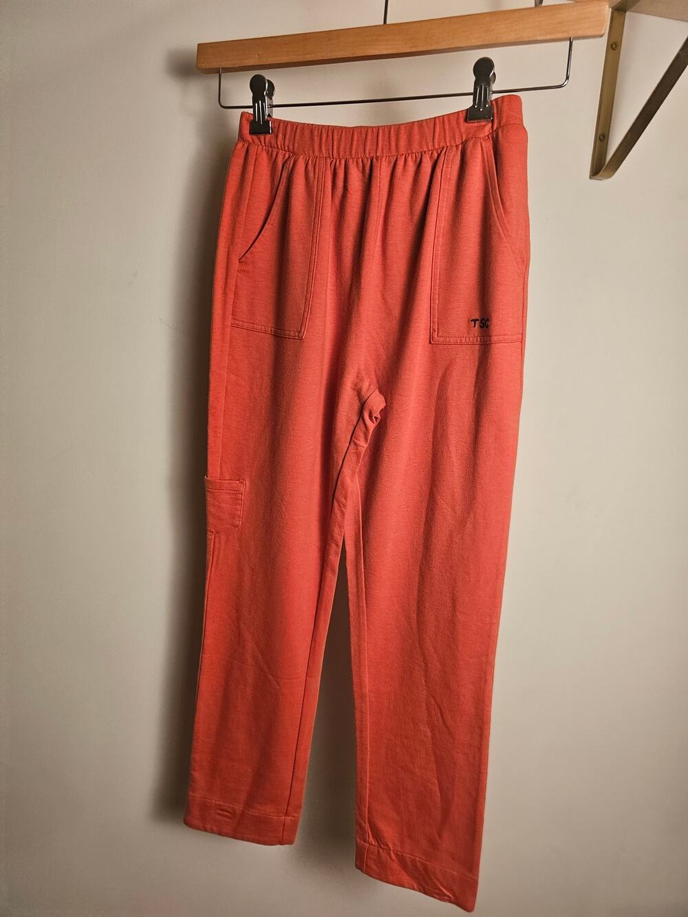 The Sunday Collective Cotton Blend Orange Sweat Pants